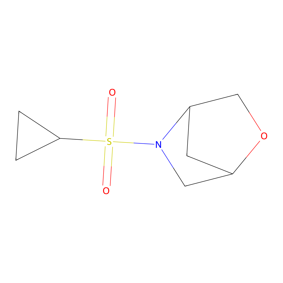 5-(Cyclopropylsulfonyl)-2-oxa-5-azabicyclo[2.2.1]heptane molecular structure, CAS 1863122-74-0