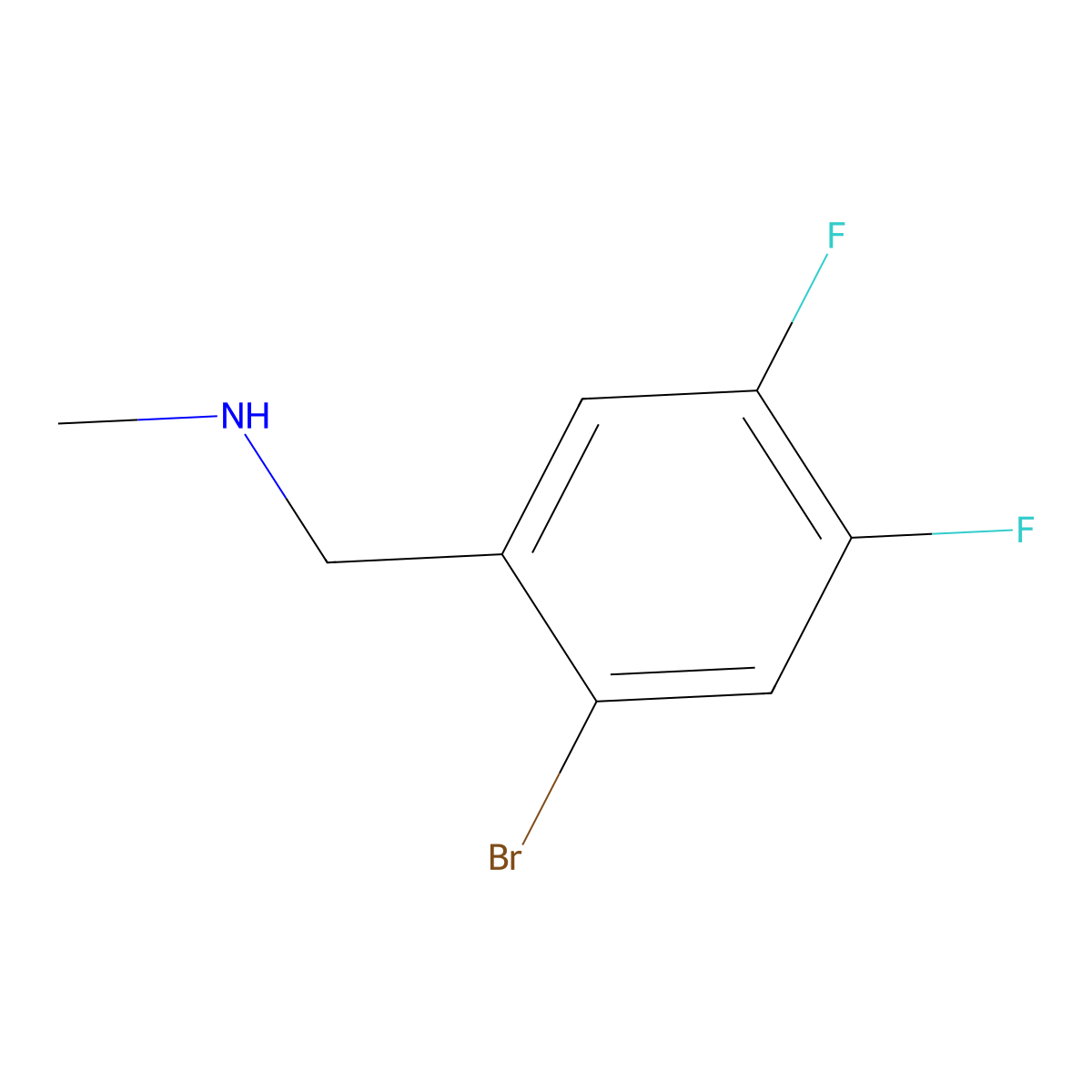 [(2-Bromo-4,5-difluorophenyl)methyl](methyl)amine molecular structure, CAS 1863130-30-6