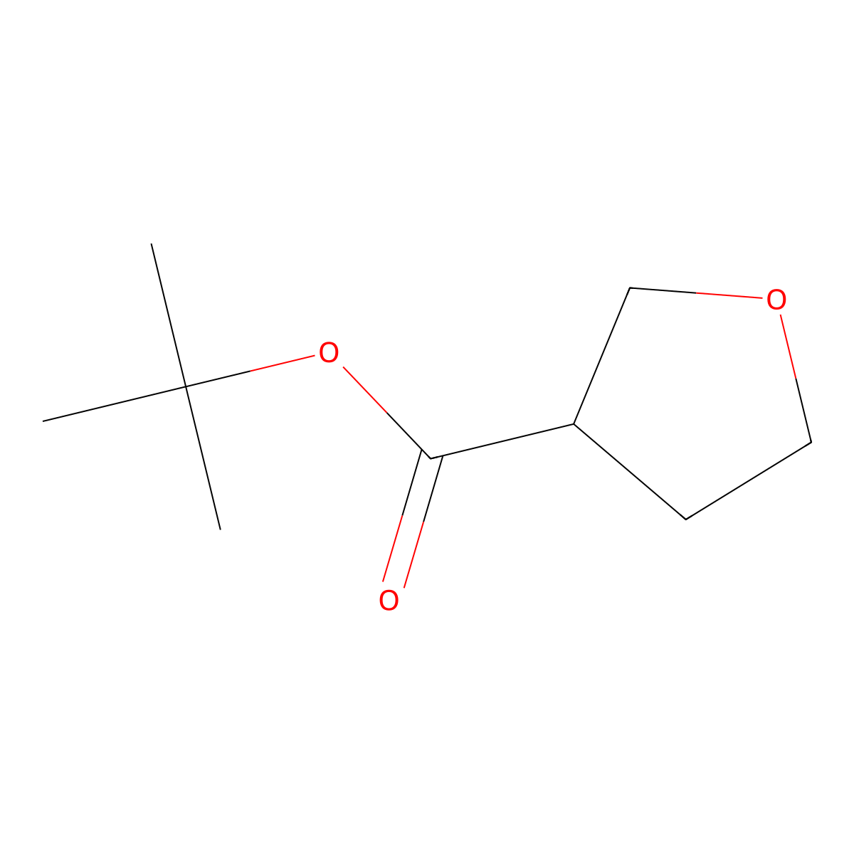 Tert-butyl oxolane-3-carboxylate molecular structure, CAS 186318-91-2