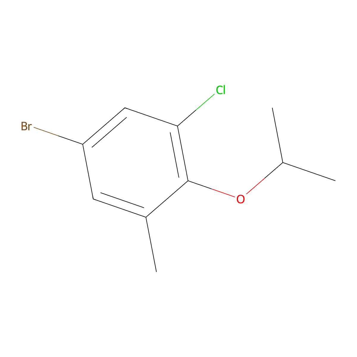 5-Bromo-1-chloro-2-isopropoxy-3-methylbenZene molecular structure, CAS 1863189-33-6
