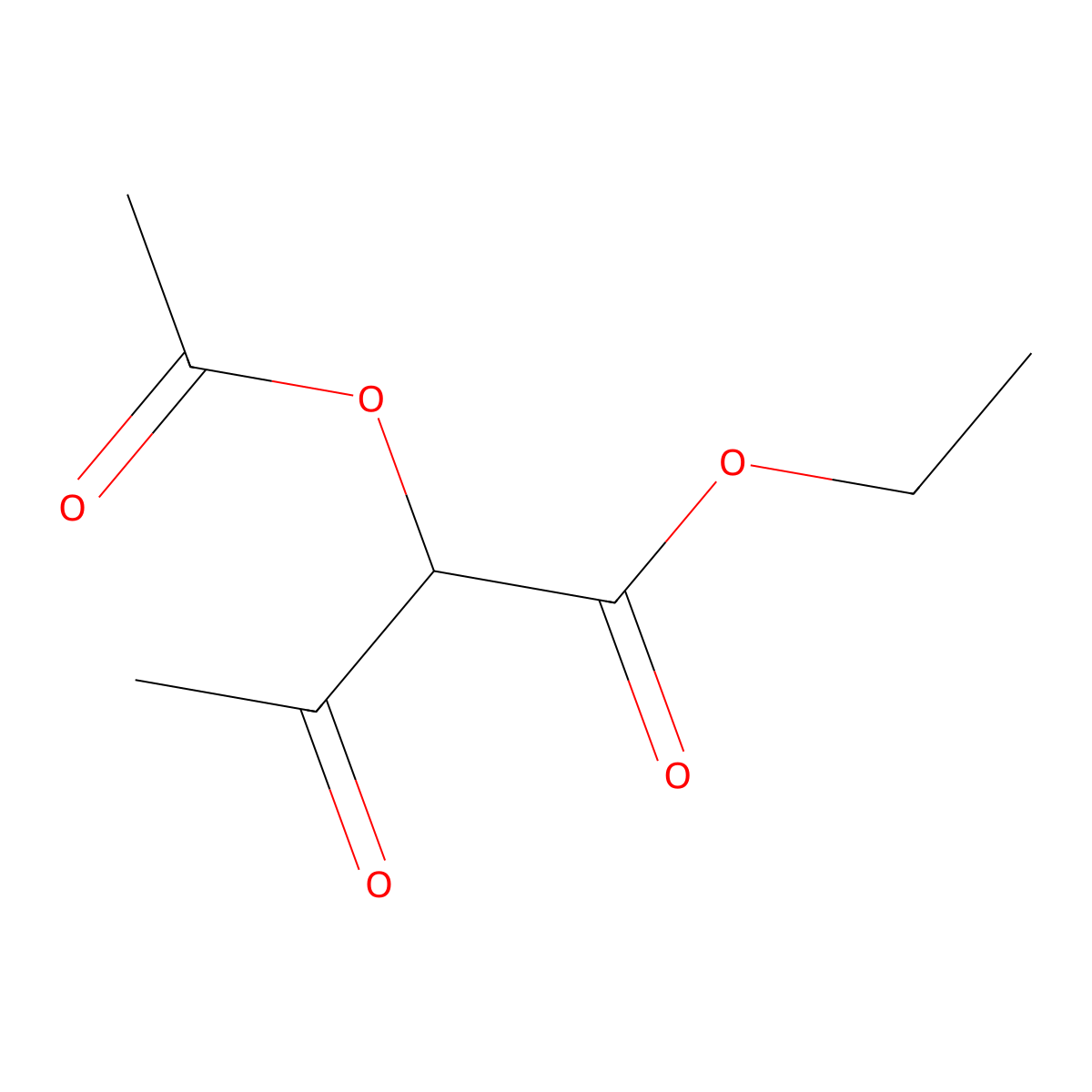 Ethyl 2-(acetyloxy)-3-oxobutanoate molecular structure, CAS 18632-42-3