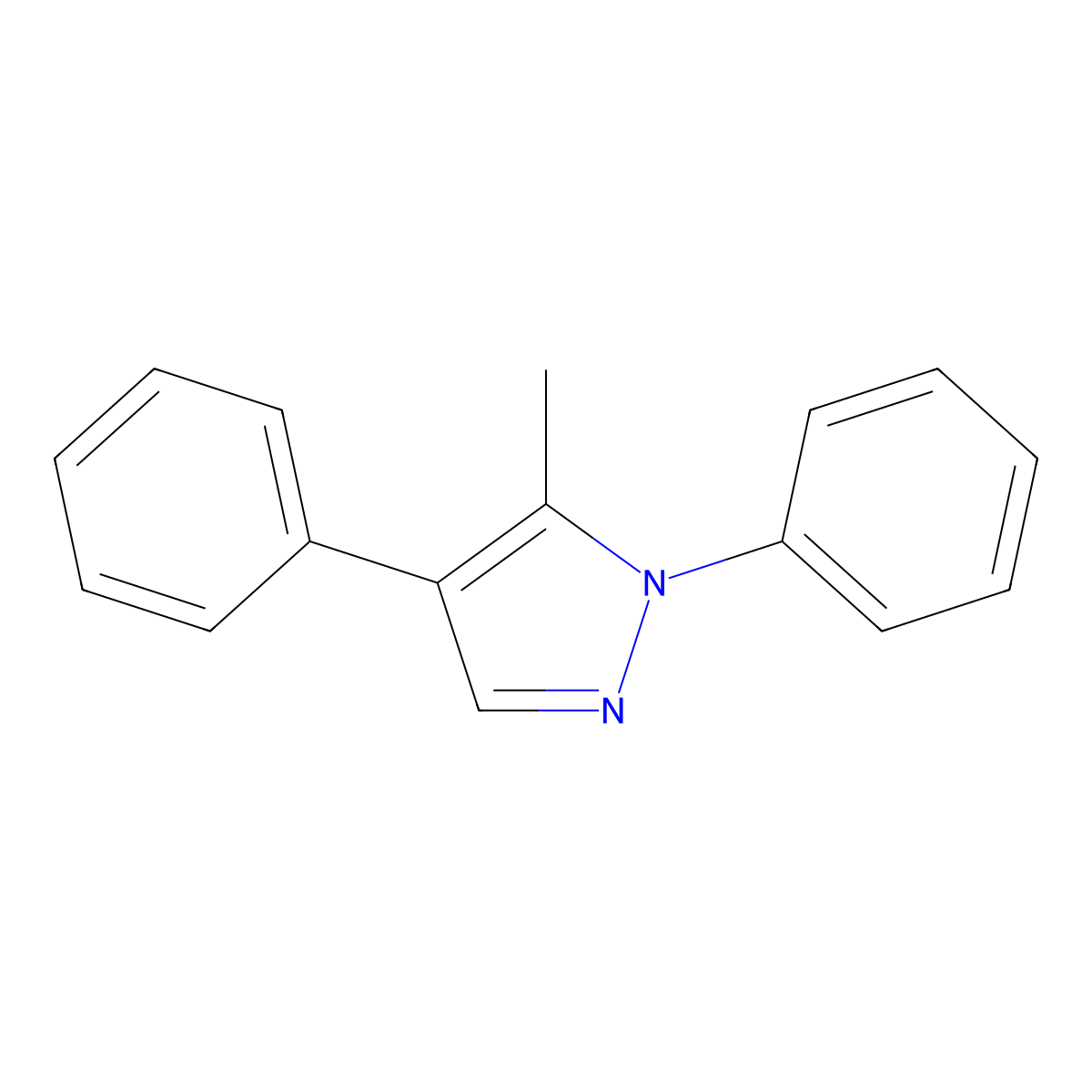 5-Methyl-1,4-diphenyl-1H-pyrazole molecular structure, CAS 18632-90-1
