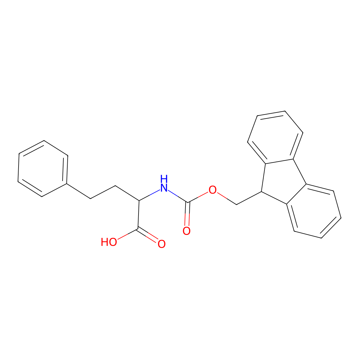 Fmoc-DL-homophenylalanine molecular structure, CAS 186320-01-4