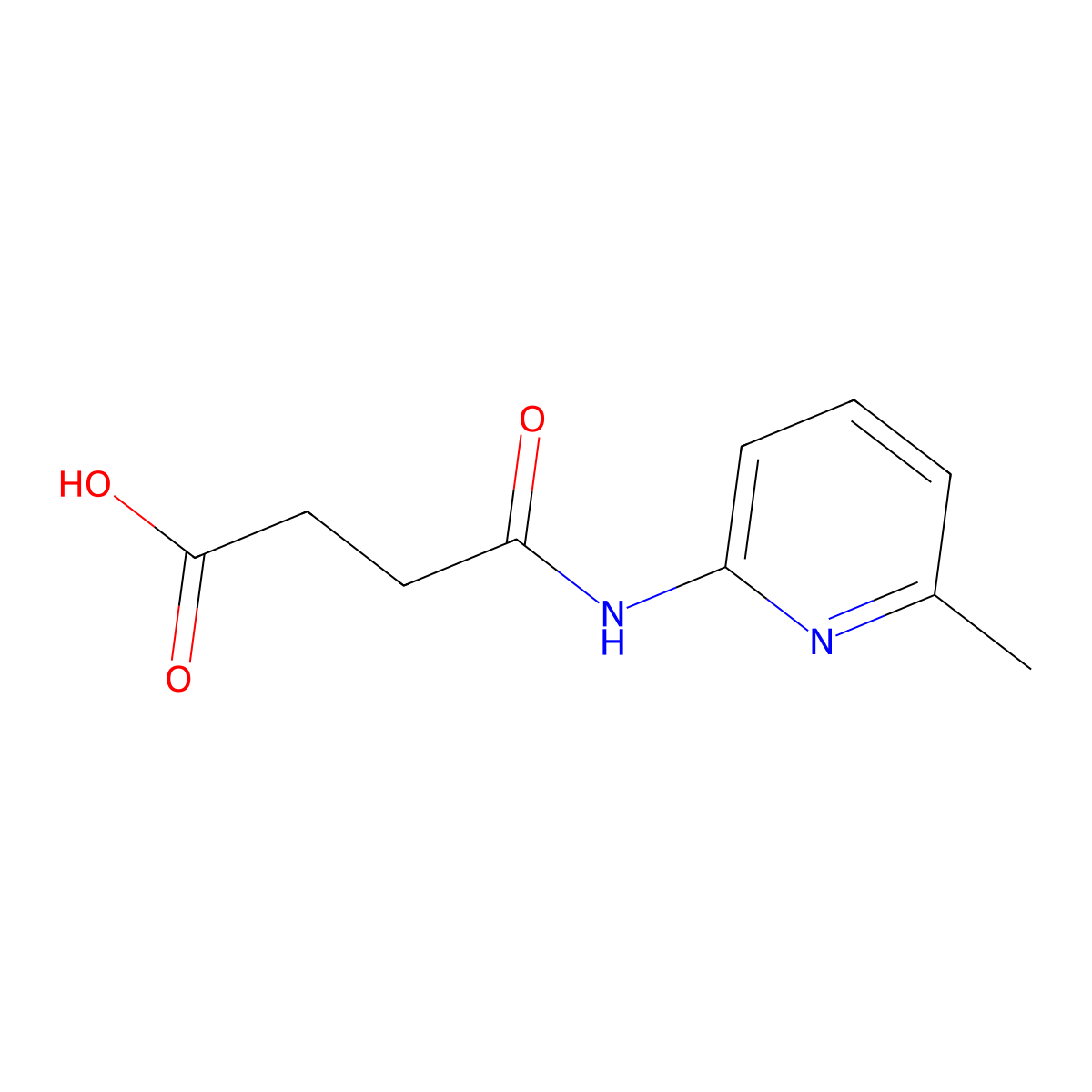 N-(6-Methyl-pyridin-2-yl)-succinamic acid molecular structure, CAS 186320-28-5
