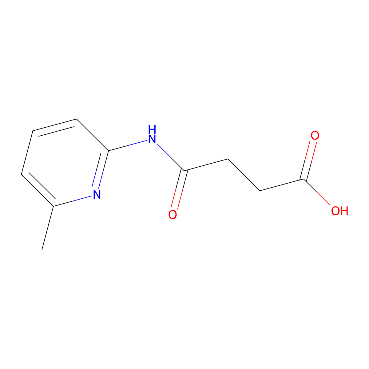 N-(6-Methyl-pyridin-2-yl)-succinamic acid molecular structure, CAS 186320-28-5