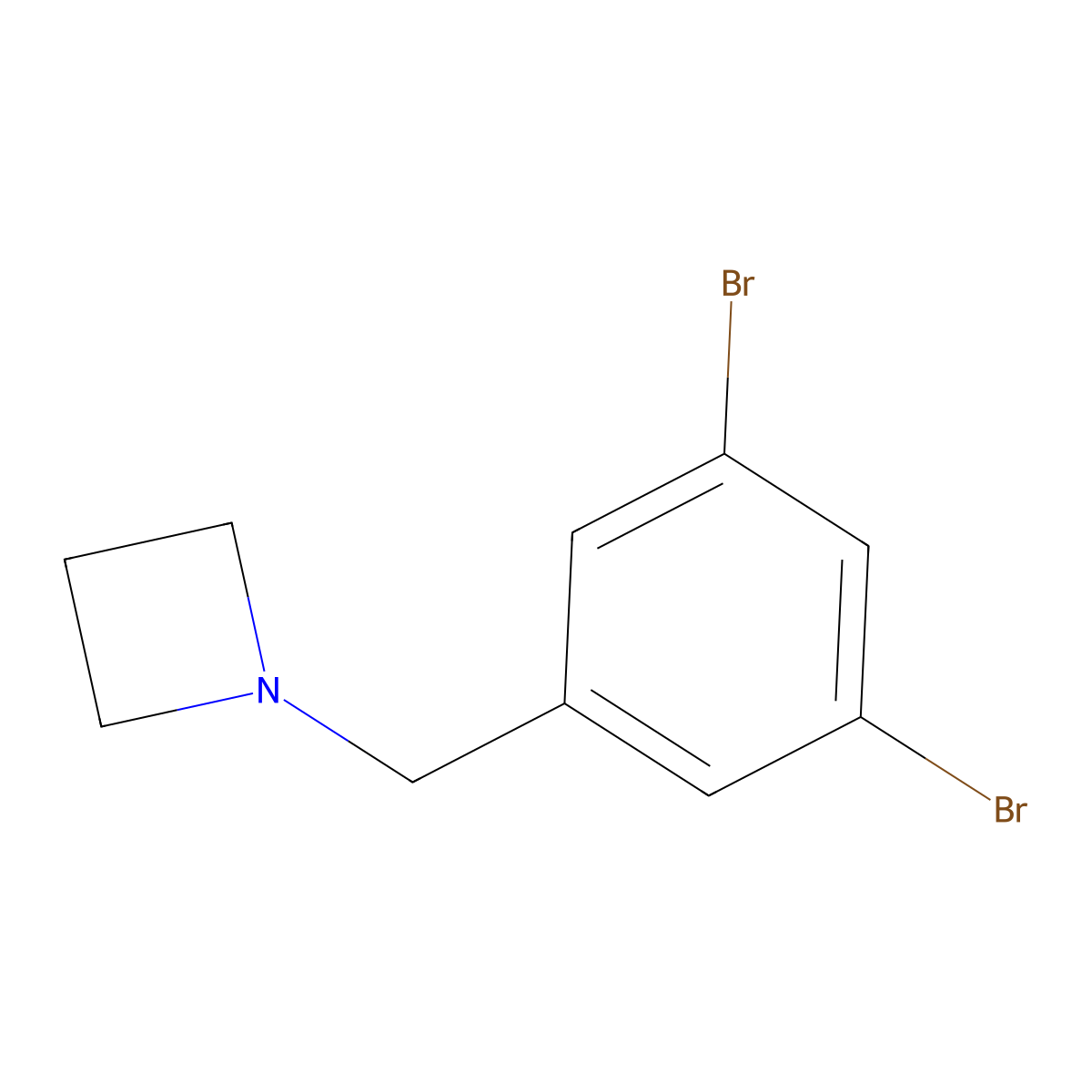 1-(3,5-Dibromo-benzyl)-azetidine molecular structure, CAS 1863228-52-7