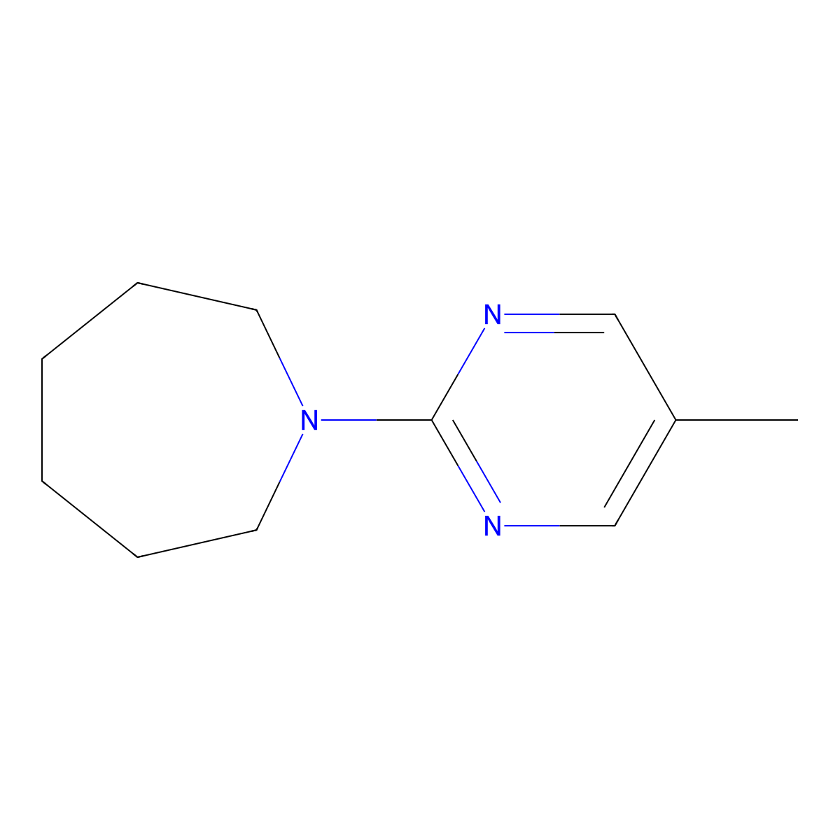 1-(5-Methylpyrimidin-2-yl)azepane molecular structure, CAS 1863237-51-7