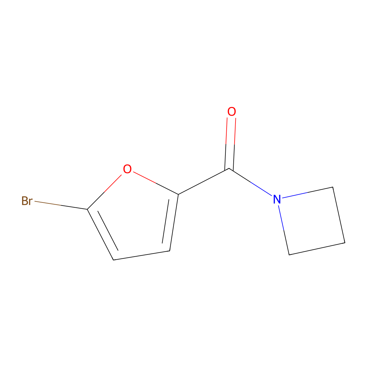 1-(5-Bromofuran-2-carbonyl)azetidine molecular structure, CAS 1863243-96-2
