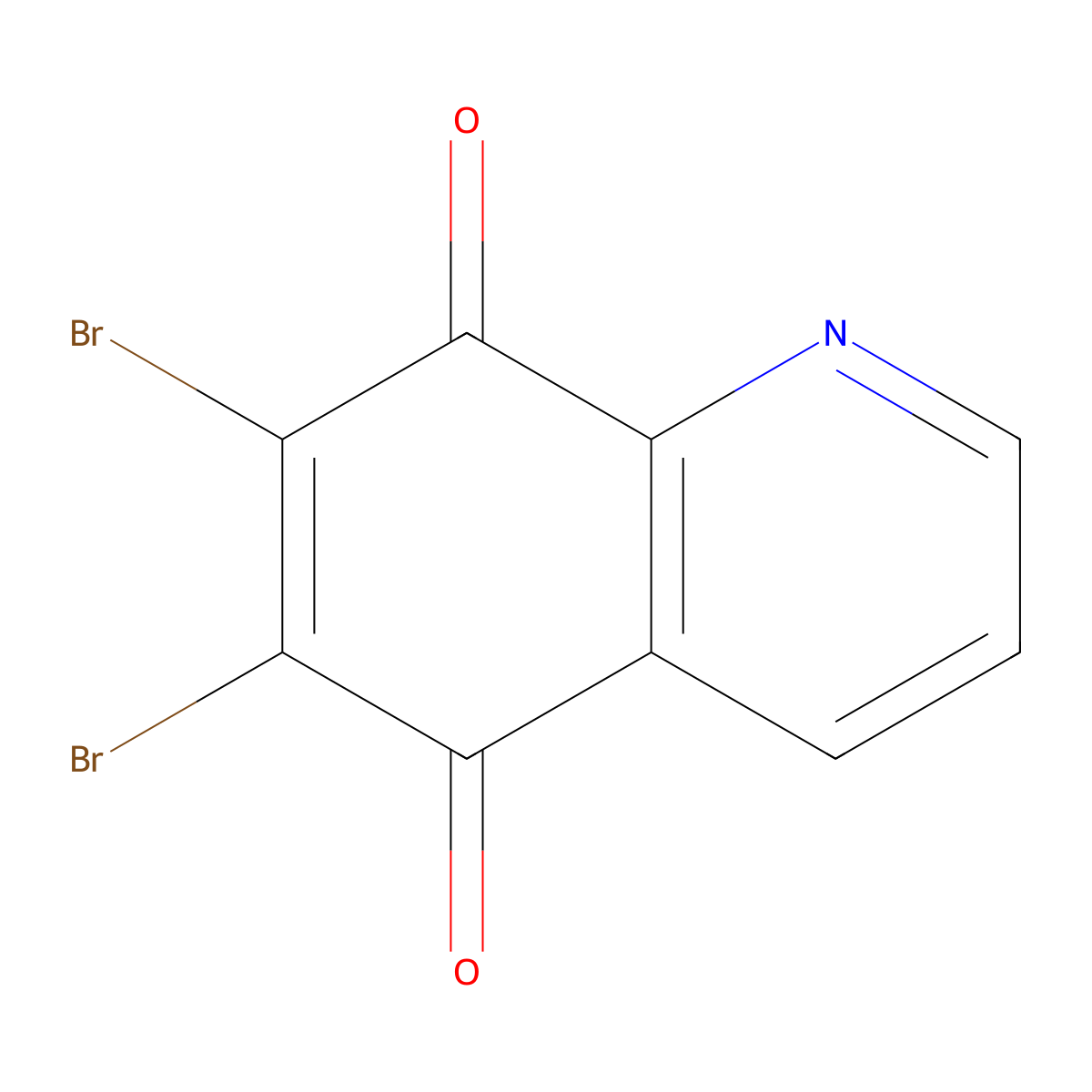 6,7-Dibromoquinoline-5,8-dione molecular structure, CAS 18633-05-1