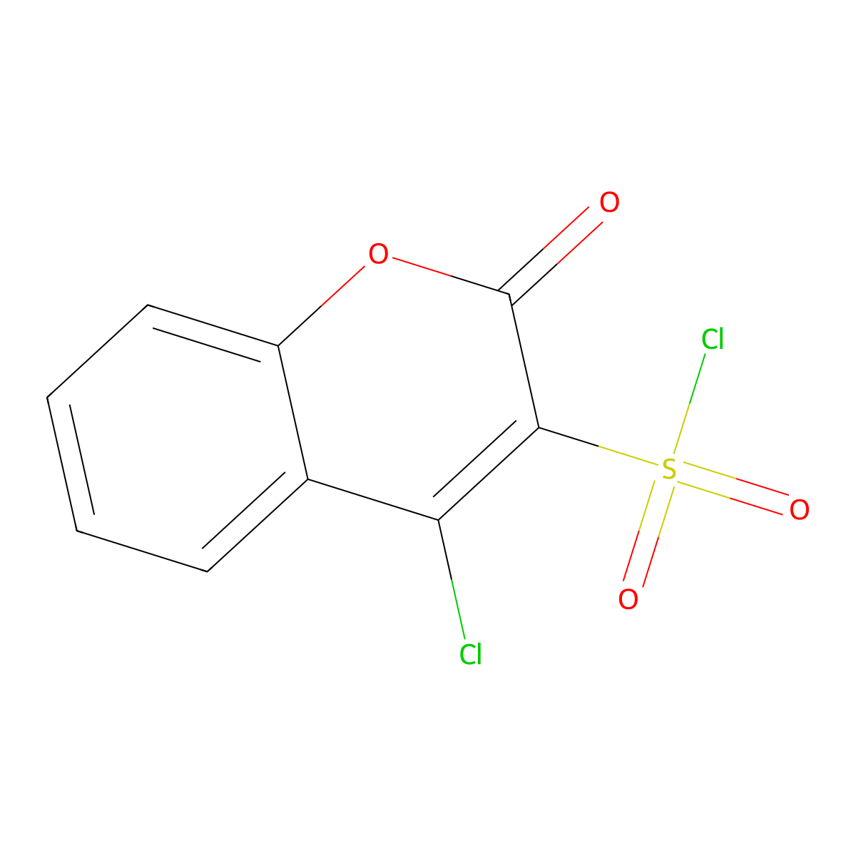 4-chloro-2-oxo-2H-chromene-3-sulfonyl chloride molecular structure, CAS 18633-79-9
