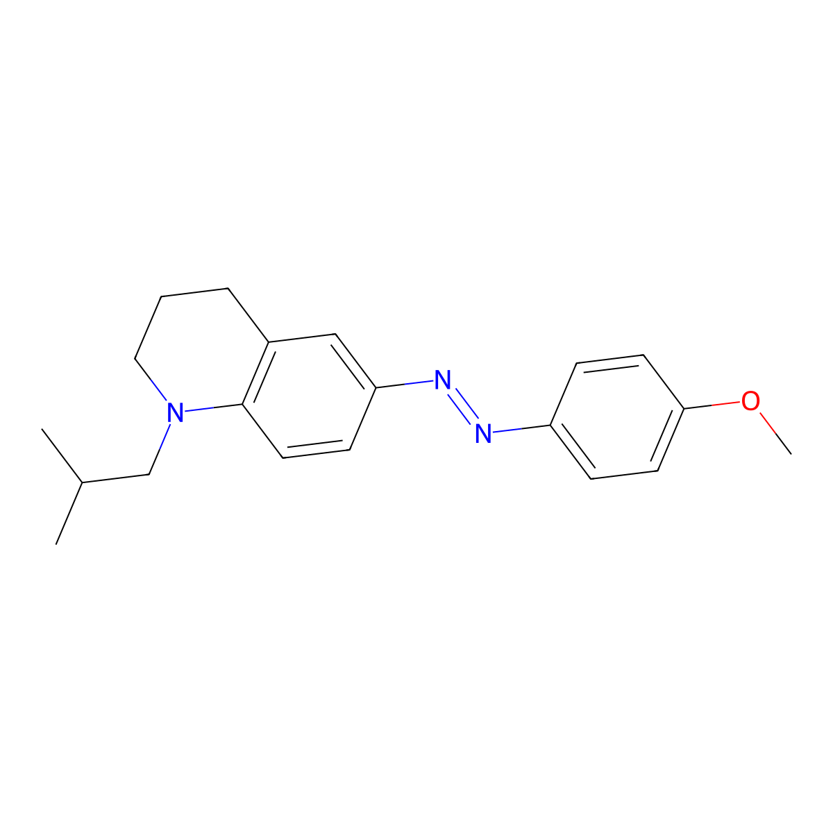 (4-methoxyphenyl)-[1-(2-methylpropyl)-3,4-dihydro-2H-quinolin-6-yl]diazene molecular structure, CAS 186338-39-6