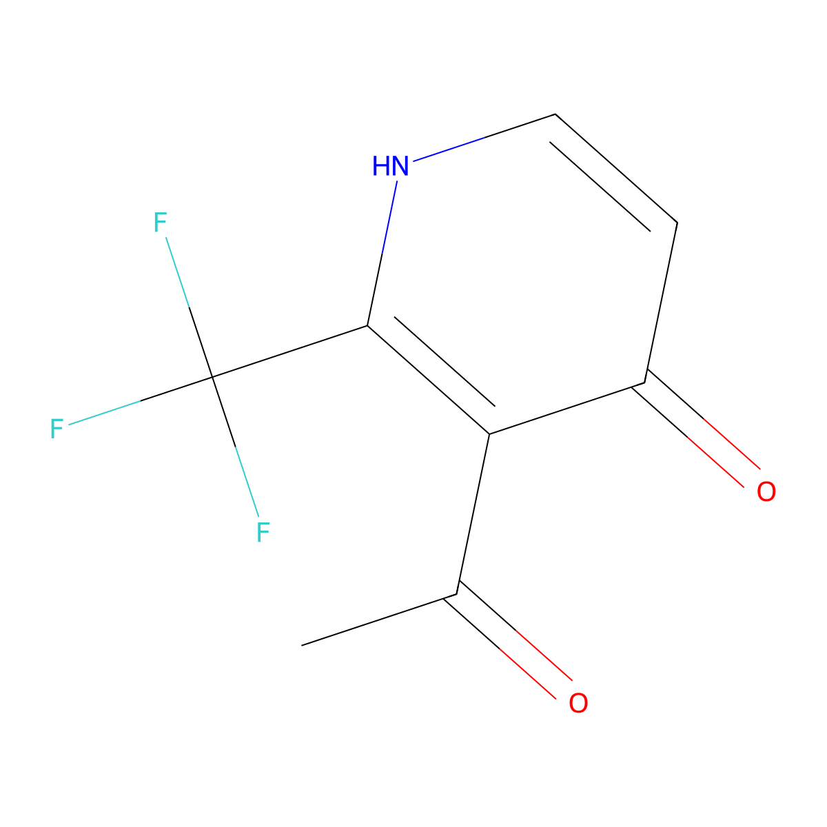 1-[4-Hydroxy-2-(trifluoromethyl)pyridin-3-YL]-ethanone molecular structure, CAS 186338-96-5