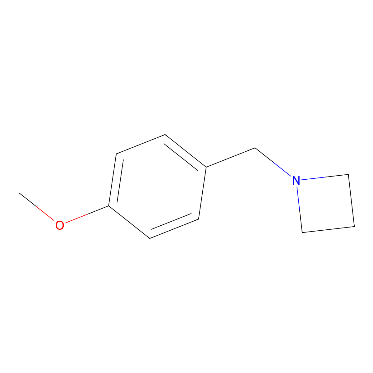 1-(4-Methoxybenzyl)azetidine molecular structure, CAS 1863392-54-4