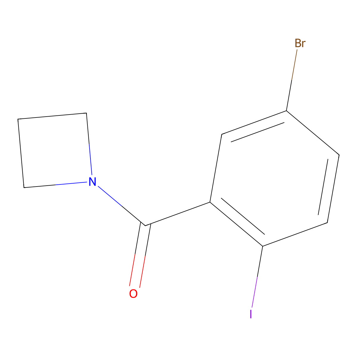 1-(5-Bromo-2-iodobenzoyl)azetidine molecular structure, CAS 1863404-64-1