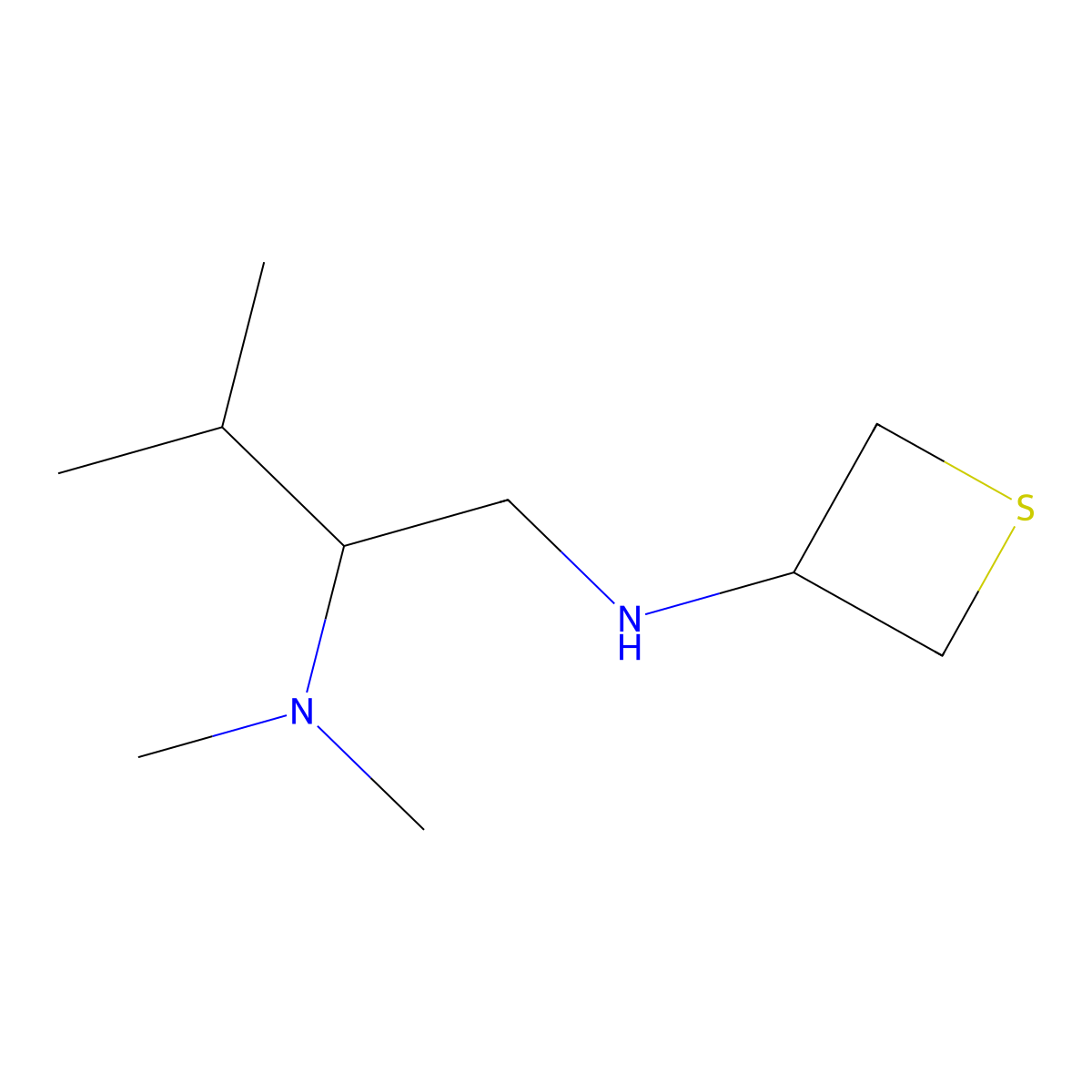 N2,N2,3-Trimethyl-N1-(thietan-3-yl)butane-1,2-diamine molecular structure, CAS 1863406-57-8