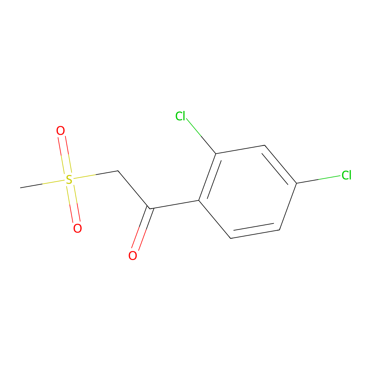 1-(2,4-Dichlorophenyl)-2-(methylsulfonyl)-1-ethanone molecular structure, CAS 186342-91-6