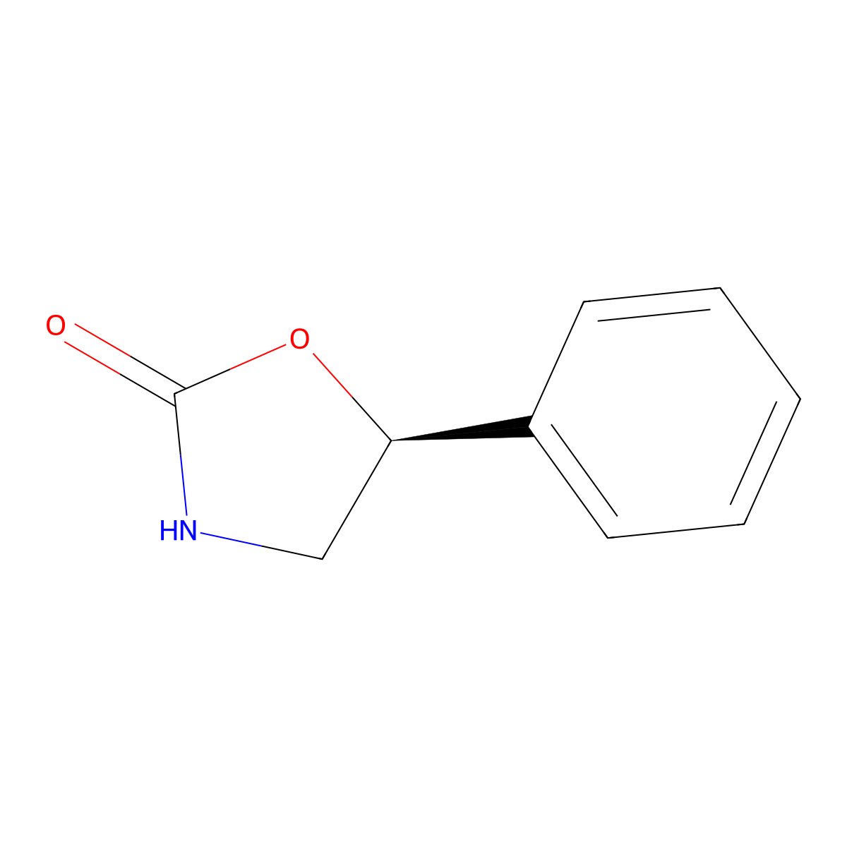 (5S)-5-phenyl-1,3-oxazolidin-2-one molecular structure, CAS 186343-35-1