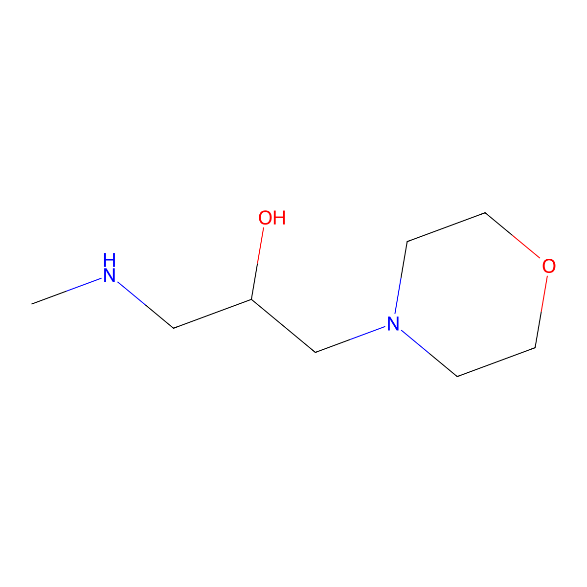 1-(Methylamino)-3-(morpholin-4-yl)propan-2-ol molecular structure, CAS 186343-38-4