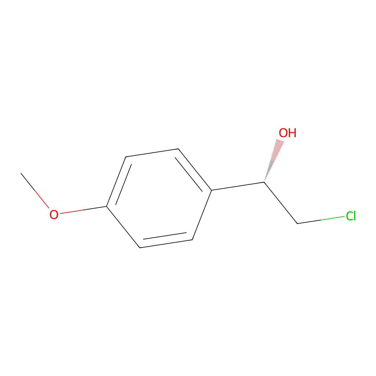 (alphaS)-alpha-(Chloromethyl)-4-methoxybenzenemethanol molecular structure, CAS 186345-06-2