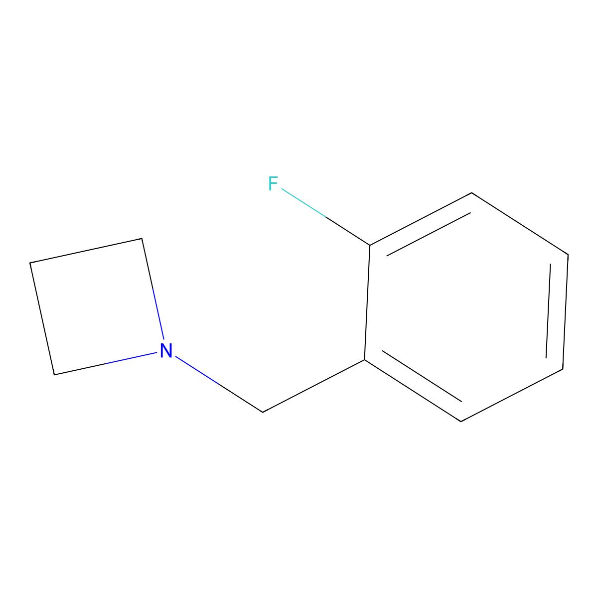 1-(2-Fluorobenzyl)azetidine molecular structure, CAS 1863459-13-5