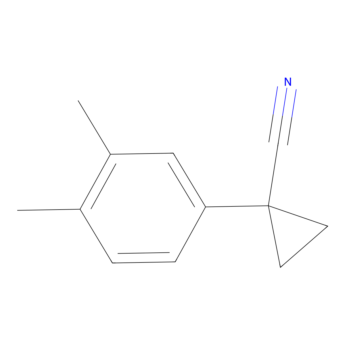 1-(3,4-dimethylphenyl)Cyclopropanecarbonitrile molecular structure, CAS 186347-64-8