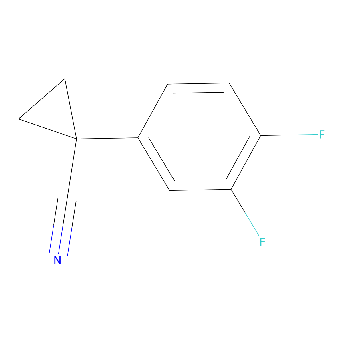 1-(3,4-Difluorophenyl)cyclopropanecarbonitrile molecular structure, CAS 186347-65-9