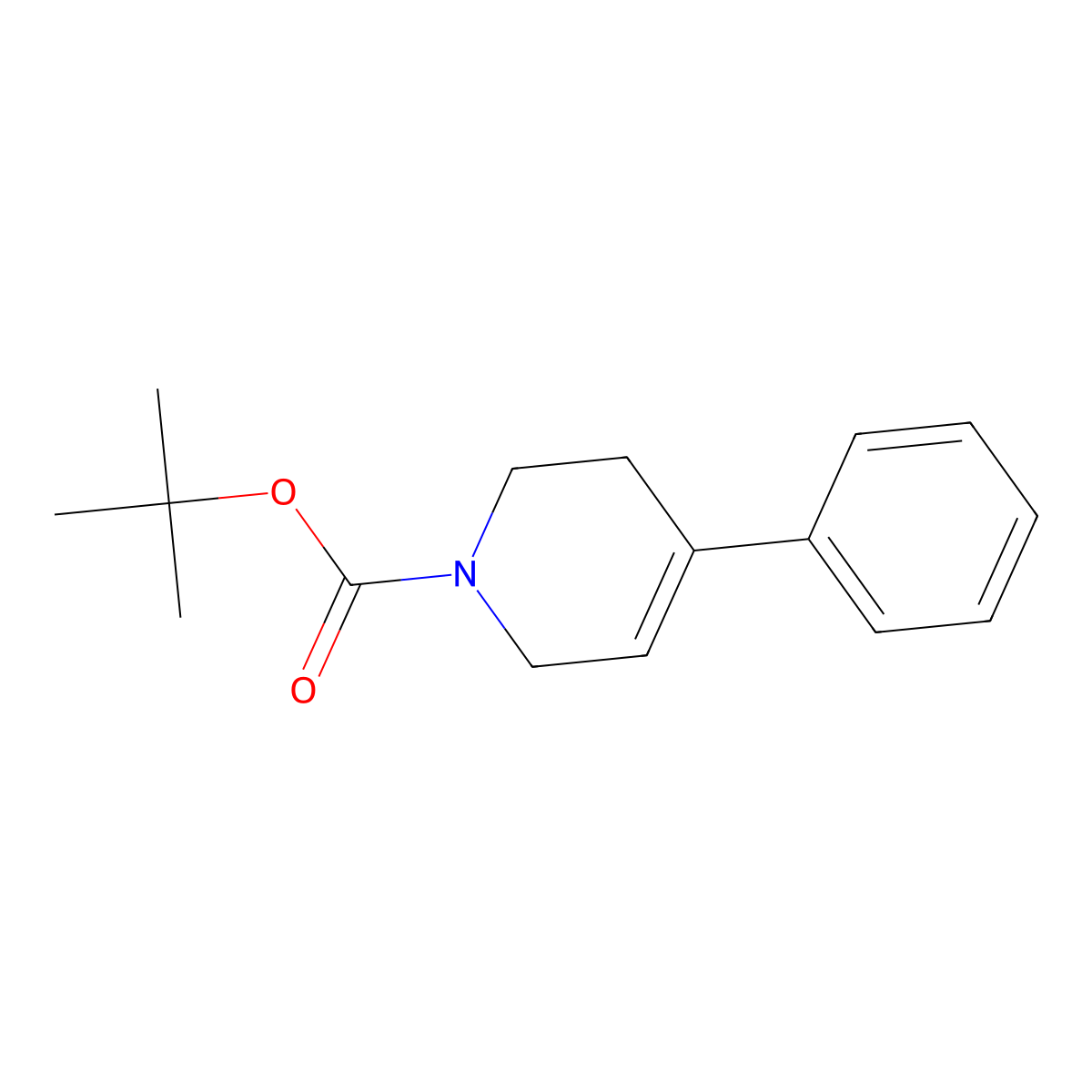 Tert-butyl 4-phenyl-5,6-dihydropyridine-1(2H)-carboxylate molecular structure, CAS 186347-72-8