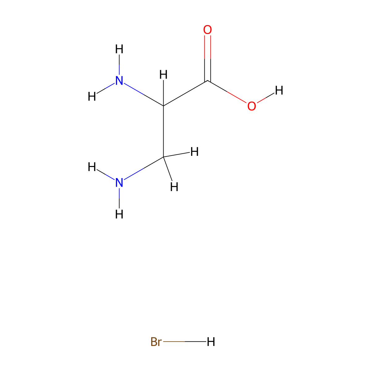 2,3-Diaminopropionic acid hydrobromide molecular structure, CAS 18635-45-5