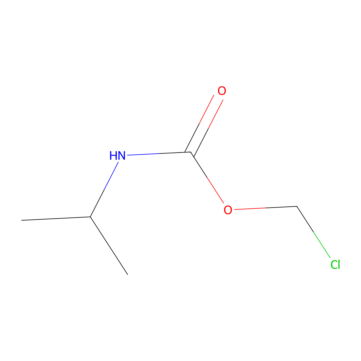 Carbamic acid, (1-methylethyl)-, chloromethyl ester molecular structure, CAS 186352-98-7