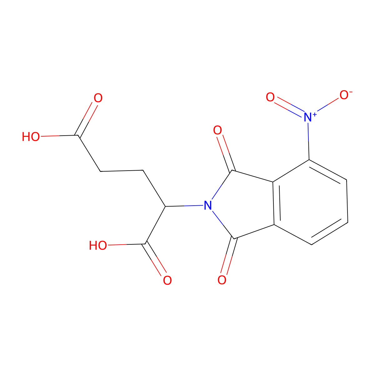 1-(4-Nitro-1,3-dioxoisoindolin-2-yl)propane-1,3-dicarboxylic acid molecular structure, CAS 18636-08-3