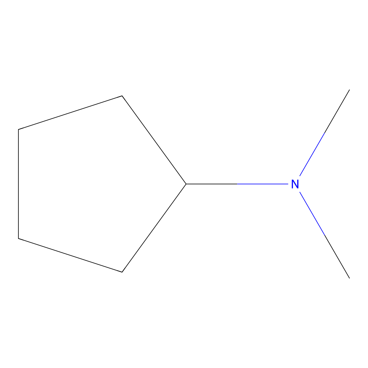 Cyclopentanamine, N,N-dimethyl- molecular structure, CAS 18636-91-4
