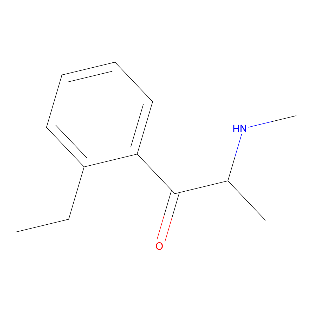 2-Ethylmethcathinone molecular structure, CAS 1863642-82-3