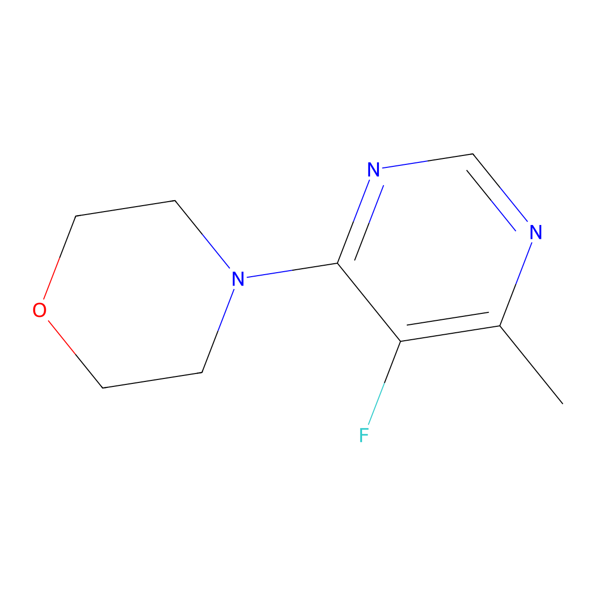 4-(5-Fluoro-6-methylpyrimidin-4-yl)morpholine molecular structure, CAS 1863643-25-7