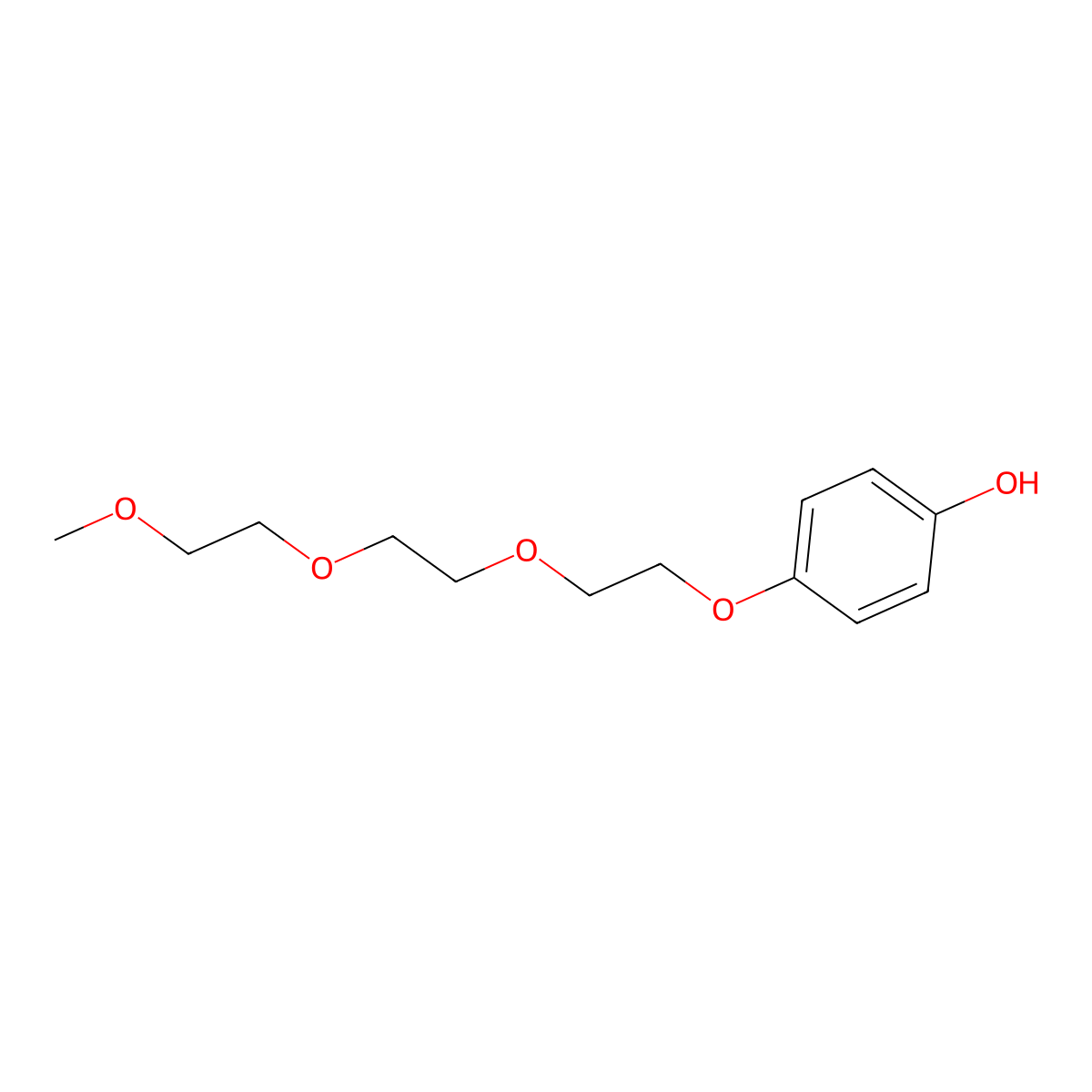 4-{2-[2-(2-Methoxyethoxy)ethoxy]ethoxy}phenol molecular structure, CAS 186365-71-9