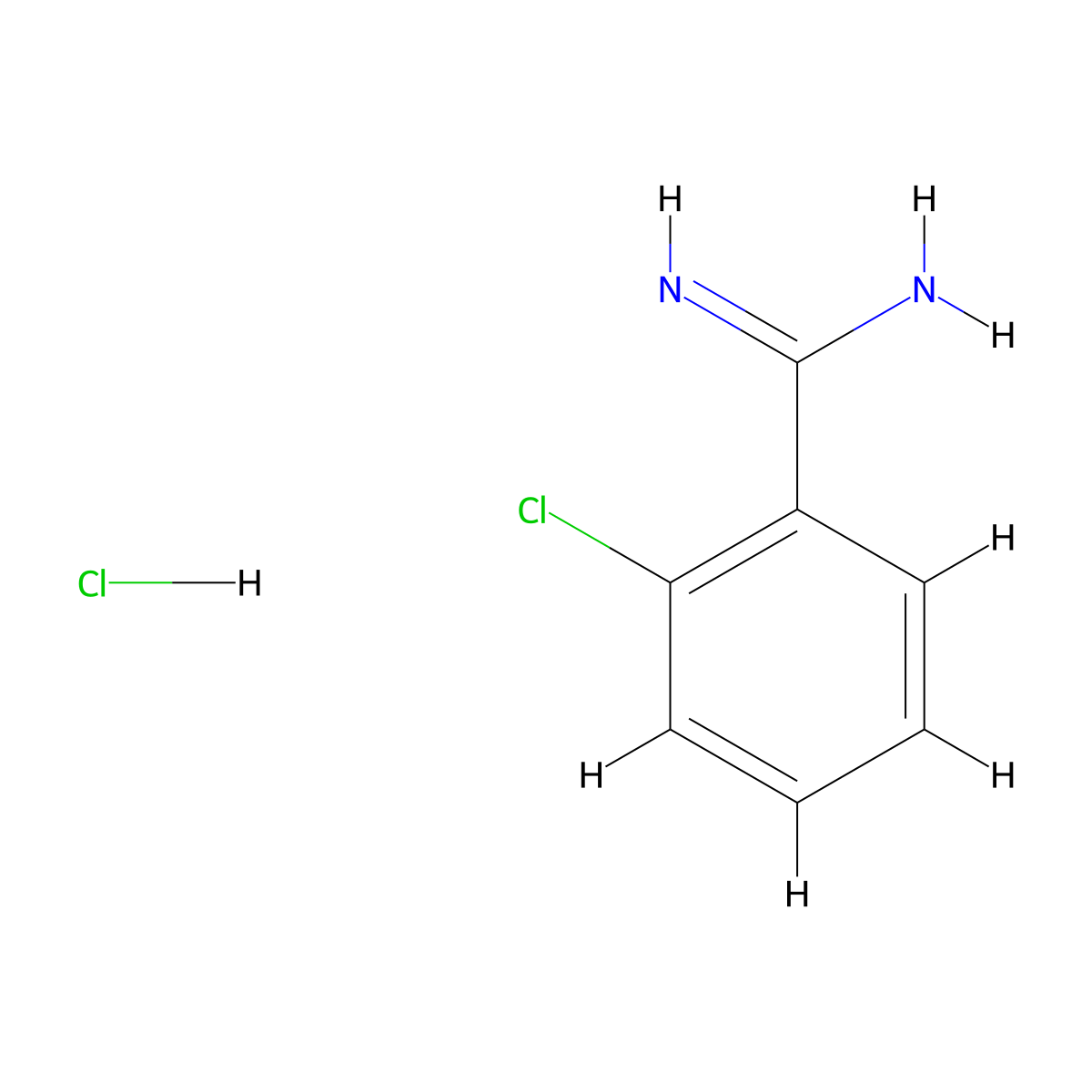 2-Chlorobenzene-1-carboximidamide hydrochloride molecular structure, CAS 18637-02-0