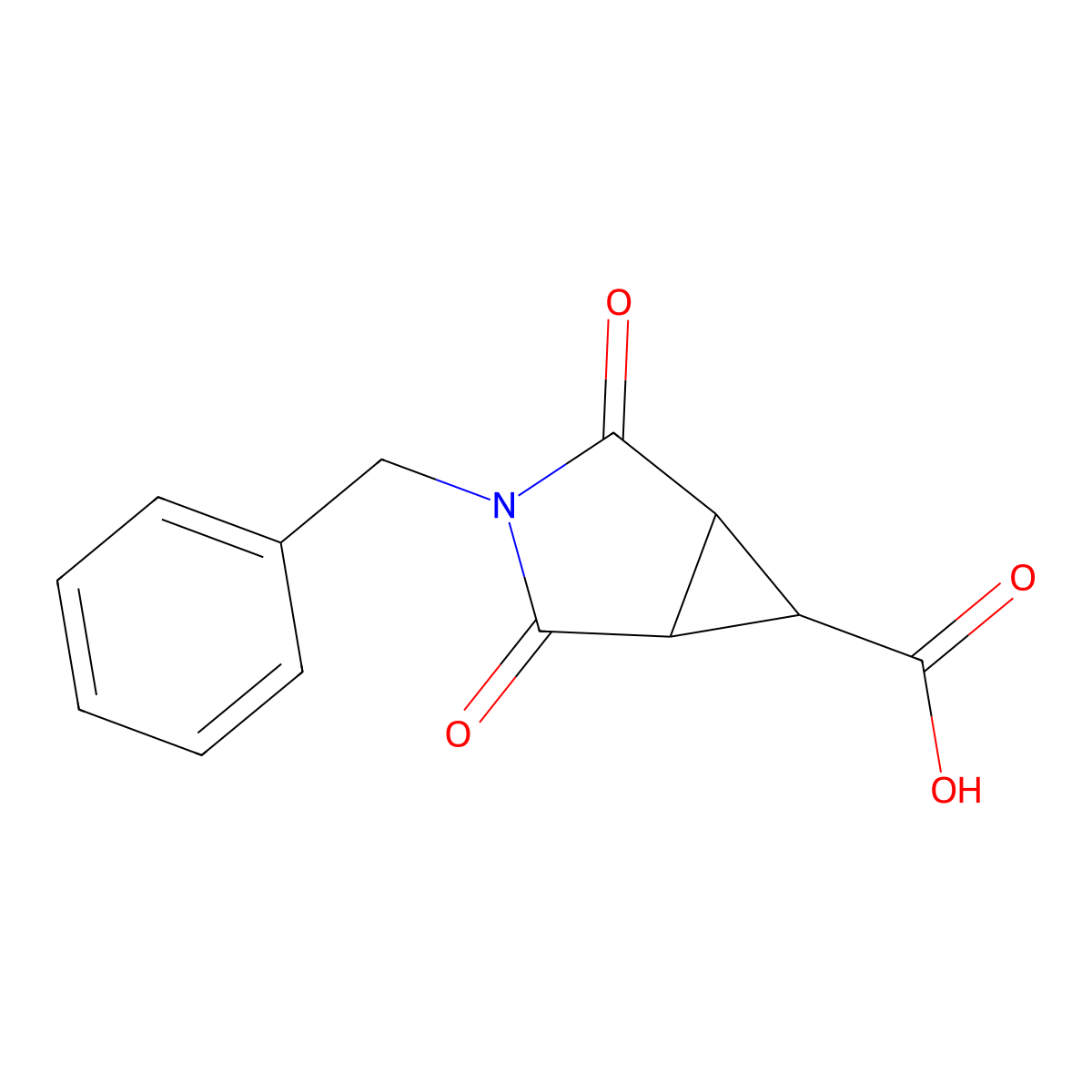 3-Benzyl-2,4-dioxo-3-azabicyclo[3.1.0]hexane-6-carboxylic acid molecular structure, CAS 186376-28-3