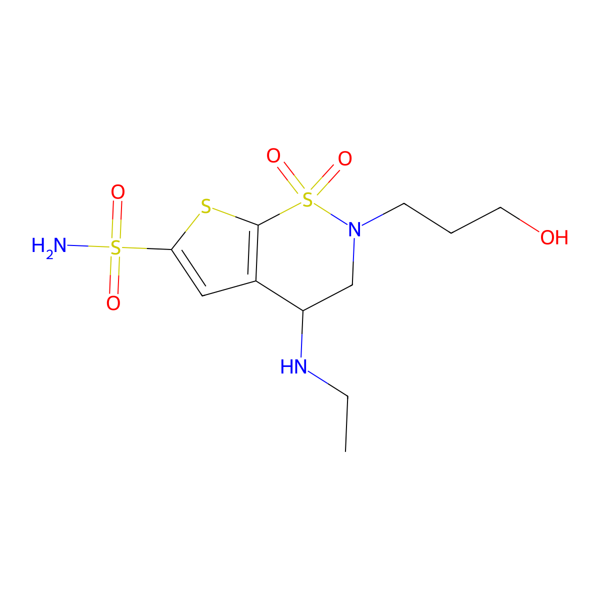 O-Desmethyl Brinzolamide molecular structure, CAS 186377-56-0