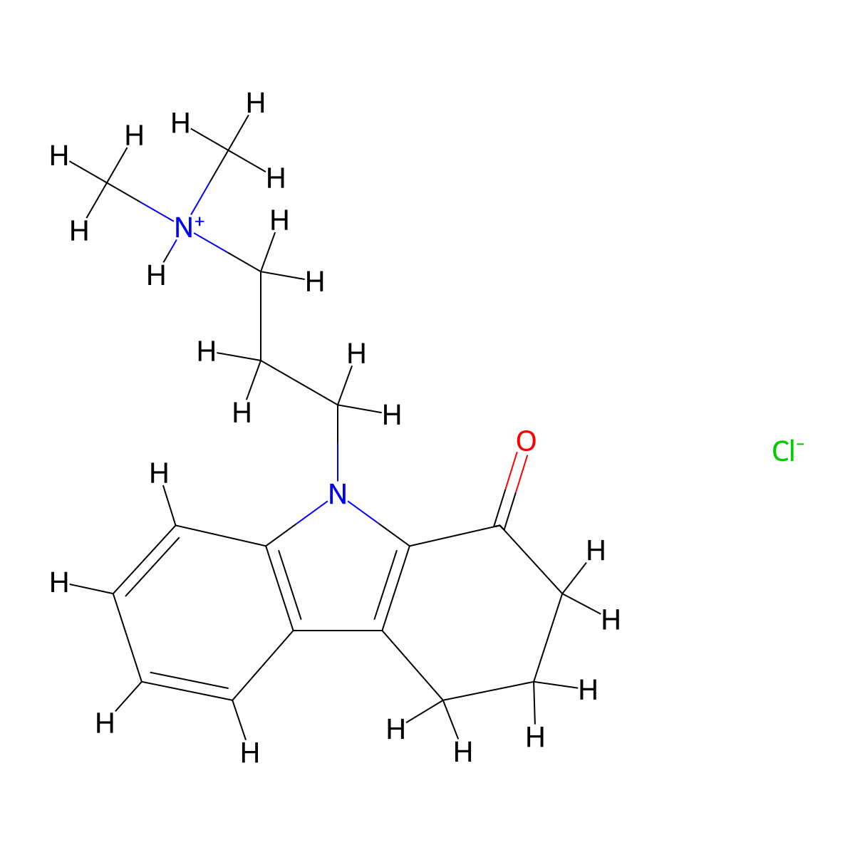 Carbazol-1(2H)-one, 3,4-dihydro-9-(3-(dimethylamino)propyl)-, monohydrochloride molecular structure, CAS 18638-88-5