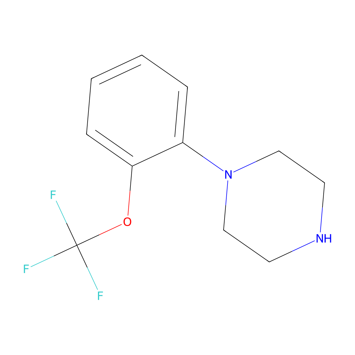 1-(2-Trifluoromethoxyphenyl)piperazine molecular structure, CAS 186386-95-8