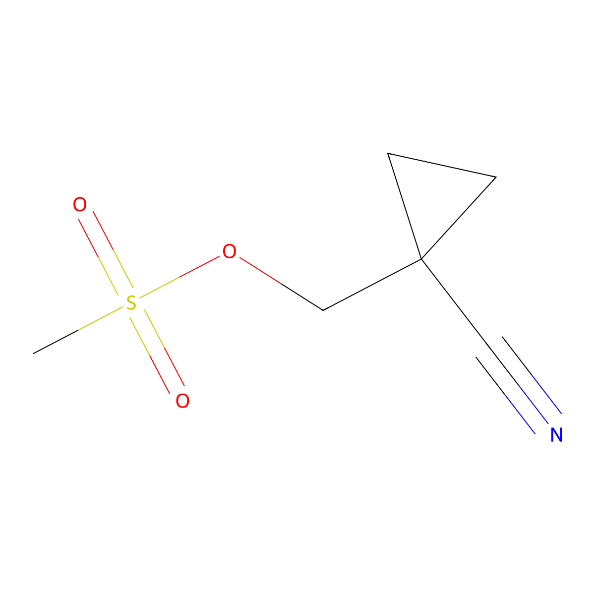 (1-Cyanocyclopropyl)methyl methanesulfonate molecular structure, CAS 186387-76-8