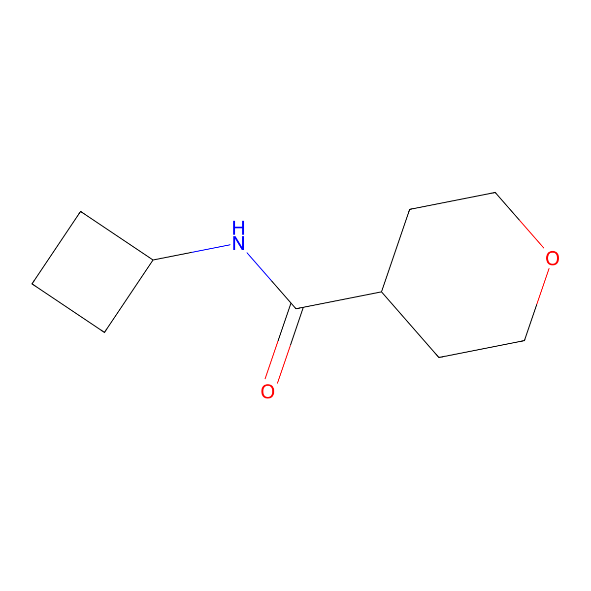 N-cyclobutyloxane-4-carboxamide molecular structure, CAS 1863877-50-2