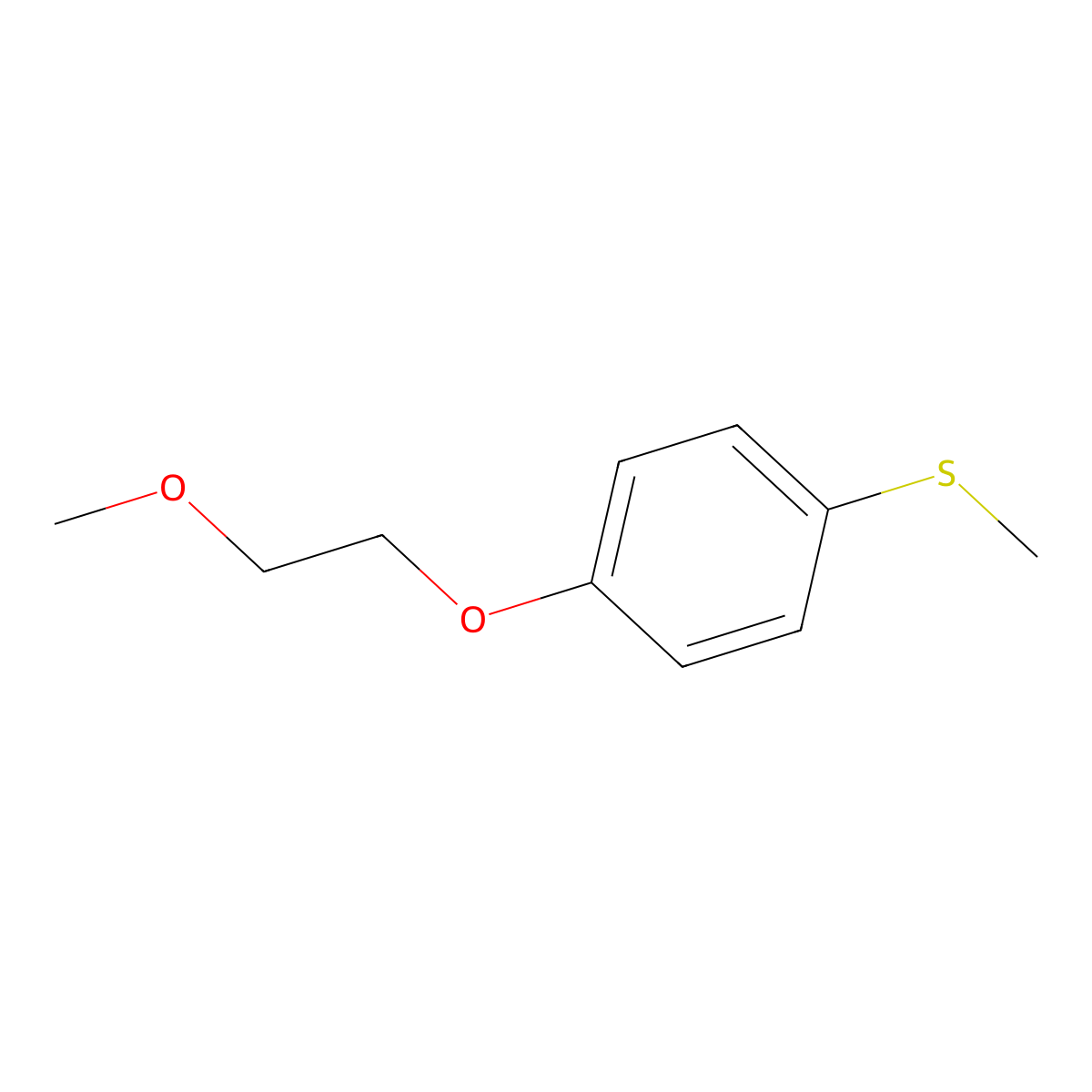 (4-(2-Methoxyethoxy)phenyl)(methyl)sulfane molecular structure, CAS 1863878-62-9