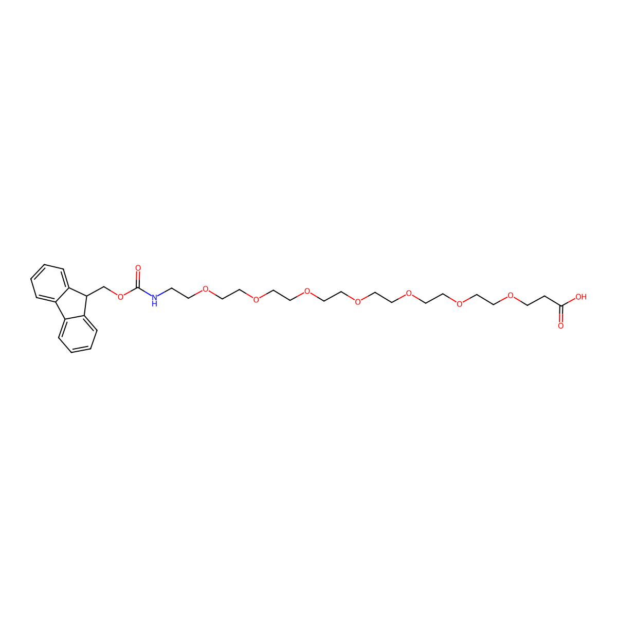 Fmoc-N-amido-PEG7-acid molecular structure, CAS 1863885-74-8