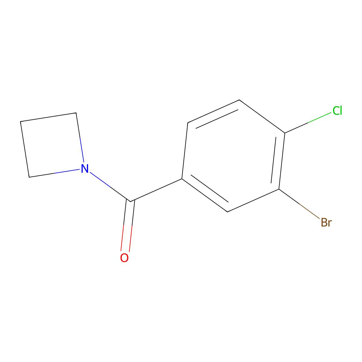 1-(3-Bromo-4-chlorobenzoyl)azetidine molecular structure, CAS 1863890-80-5