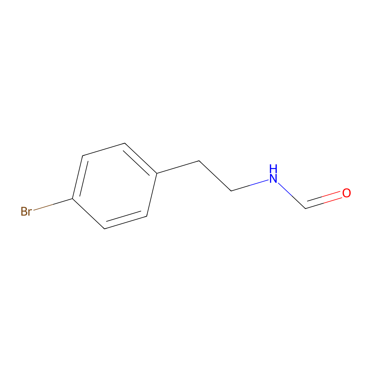 N-[2-(4-bromophenyl)ethyl]formamide molecular structure, CAS 186390-59-0