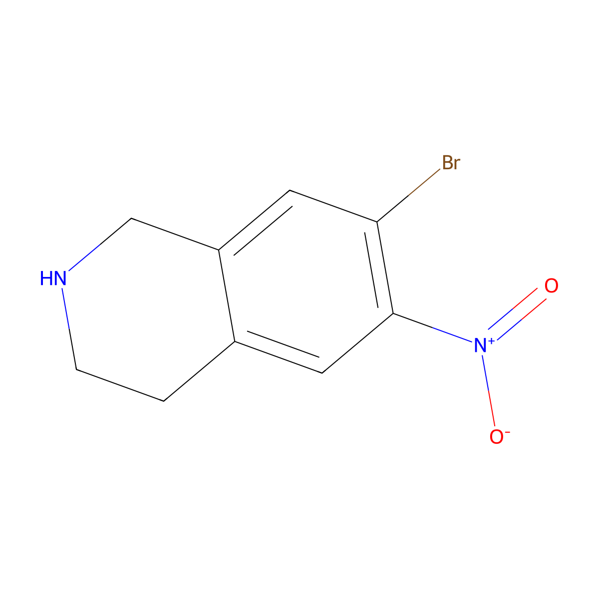 7-Bromo-6-nitro-1,2,3,4-tetrahydroisoquinoline molecular structure, CAS 186390-62-5