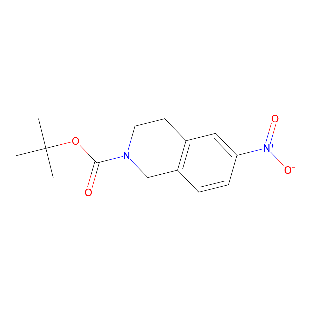 tert-Butyl 6-nitro-3,4-dihydroisoquinoline-2(1H)-carboxylate molecular structure, CAS 186390-79-4
