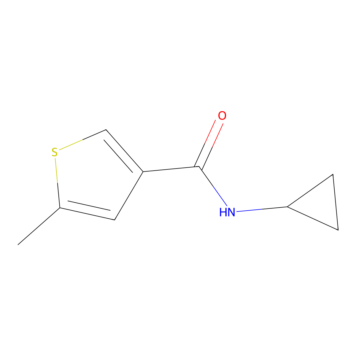 N-Cyclopropyl-5-methyl-3-thiophenecarboxamide molecular structure, CAS 1863914-94-6