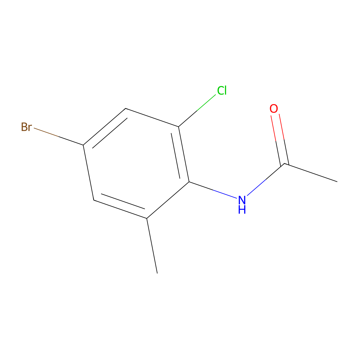 N-(4-Bromo-2-chloro-6-methylphenyl)acetamide molecular structure, CAS 1863924-52-0