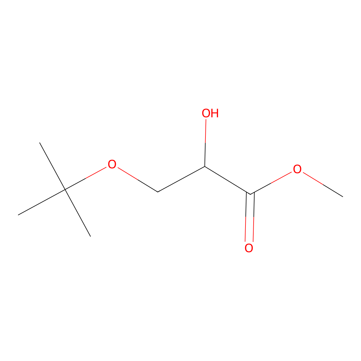 Methyl 3-(tert-butoxy)-2-hydroxypropanoate molecular structure, CAS 1863928-65-7